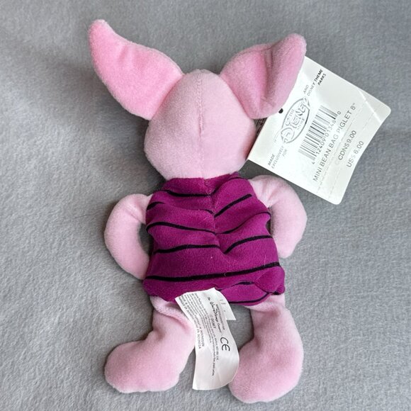 Piglet Winnie The Pooh The Disney Store Bean Bag 8" Plush Stuffed Toy Animal - Picture 3 of 4